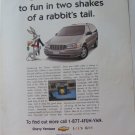 Chevy Venture Magazine Print Advertisement -Let's Go