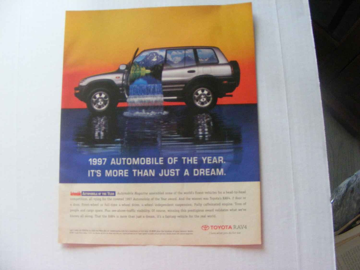 Toyota RAV4 Original Print Magazine Advertisement