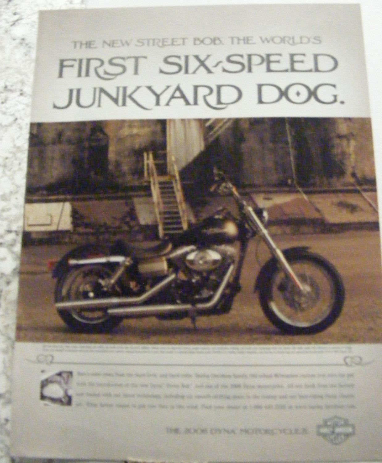 Harley Davidson 2006 DYNA Original Magazine Advertisement