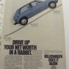 VW Rabbit Original Magazine Advertisement