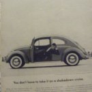 VW Beetle Original Vintage Print Ad -