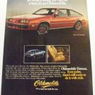 Oldsmobile Firenza Original Magazine Print Advertisement