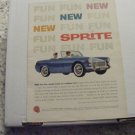 BMC Sprite Vintage Mazine Advertisement