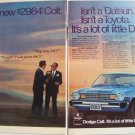 Dodge Colt Original Magazine Print Advertisement