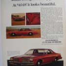 1975 Oldsmobile Cutlass Supreme original magazine print advertisement