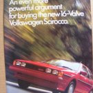 VW Scirocco  Original Print Magazine Advertisement