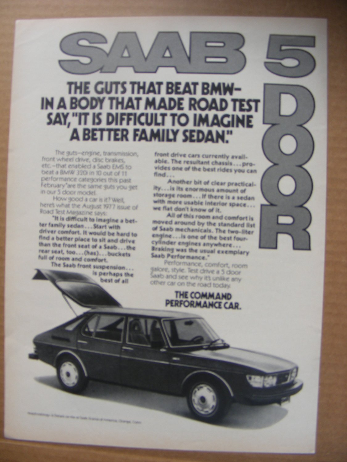 Saab Original Magazine Print Advertisement