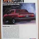 Mercury Topaz Original Magazine Advertisement