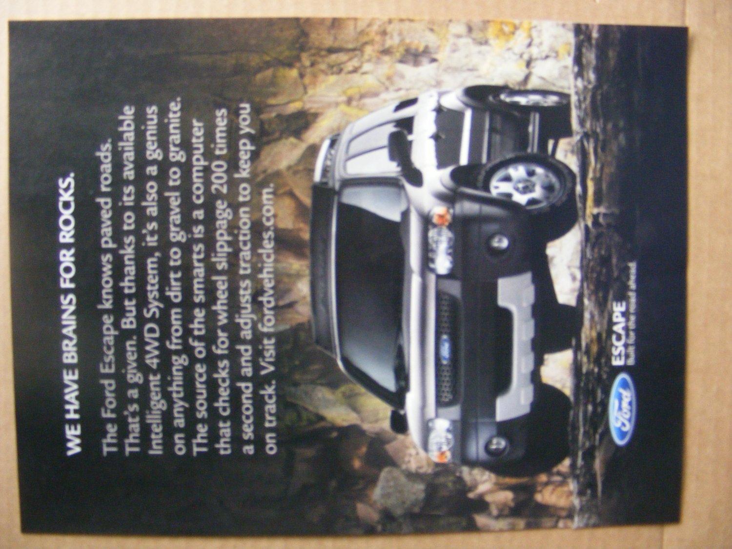 Ford Escape Original Magazine Print Advertisement