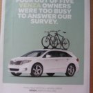 Toyota Venza Original Print Magazine Advertisement