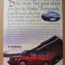 Suzuki Sidekick original print magazine Advertisement ad