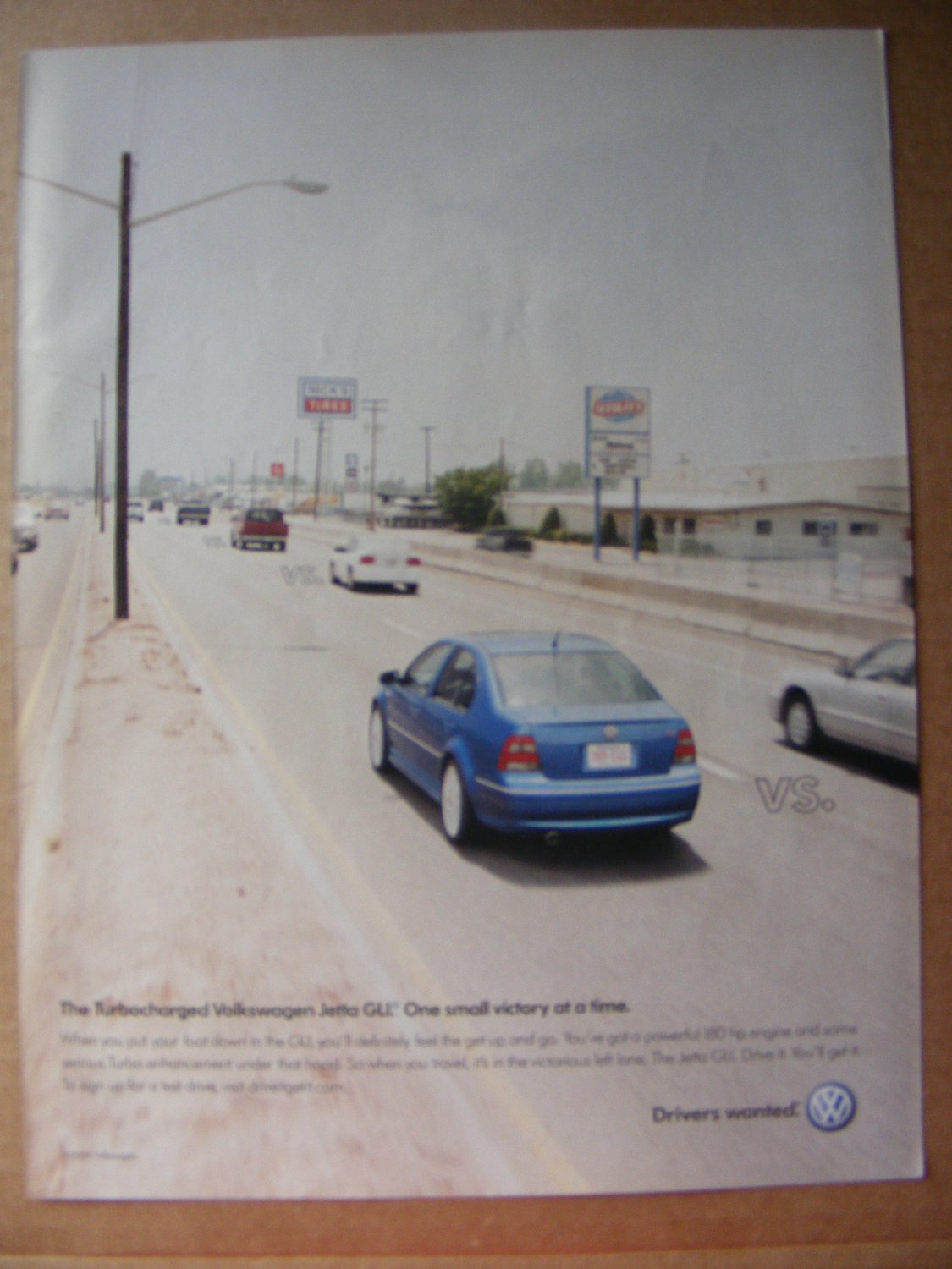 VW Jetta Original Print Magazine Advertisement