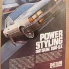 Datsun 200SX original print magazine advertisement
