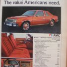 AMC Concord D/L original magazine print ad