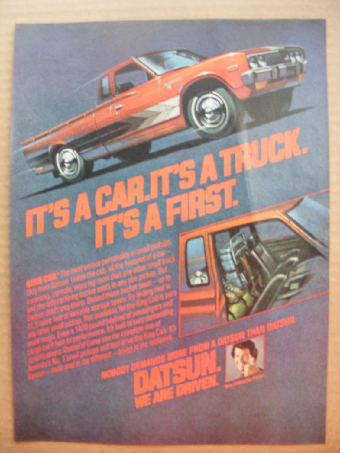 Datsun King Cab original print magazine advertisement
