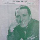 The Hawaiian Wedding Song Vintage Sheet Music Ke Kali Nei Au