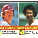 1984 TOPPS MIKE SCHMIDT / JIM RICE #132 1983 HOME RUN LEADERS  (free s/h)