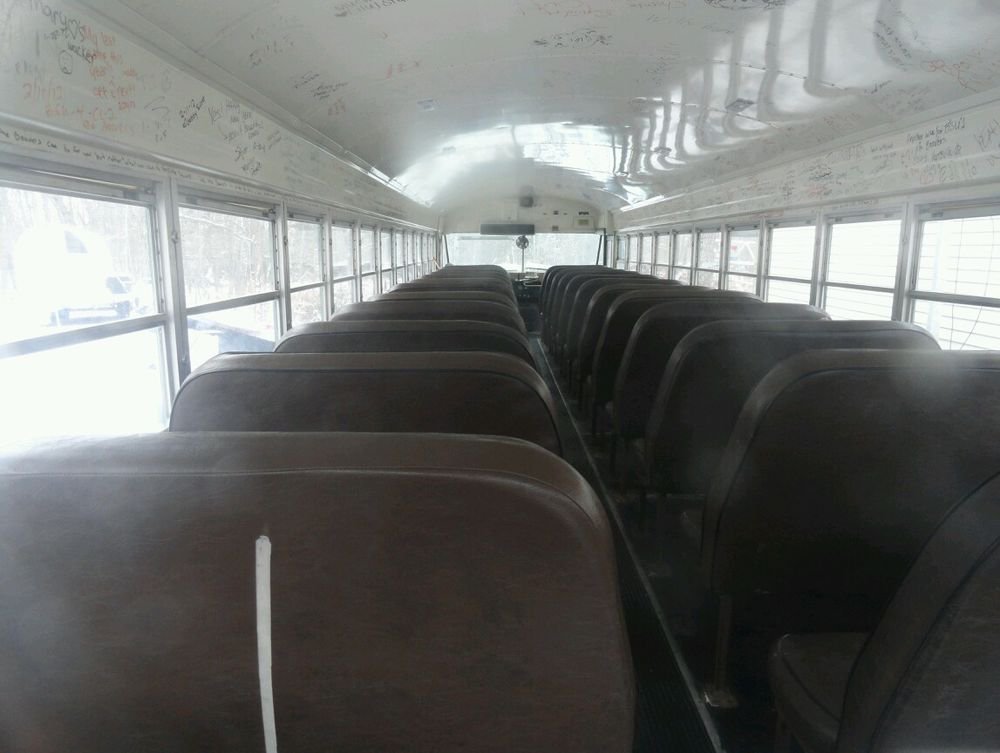 School bus chairs bench seats excellent conditions international yellow