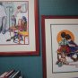 Vintage Norman Rockwell Cross Stitch Embroidery Patterns Before The Shot & Spooners