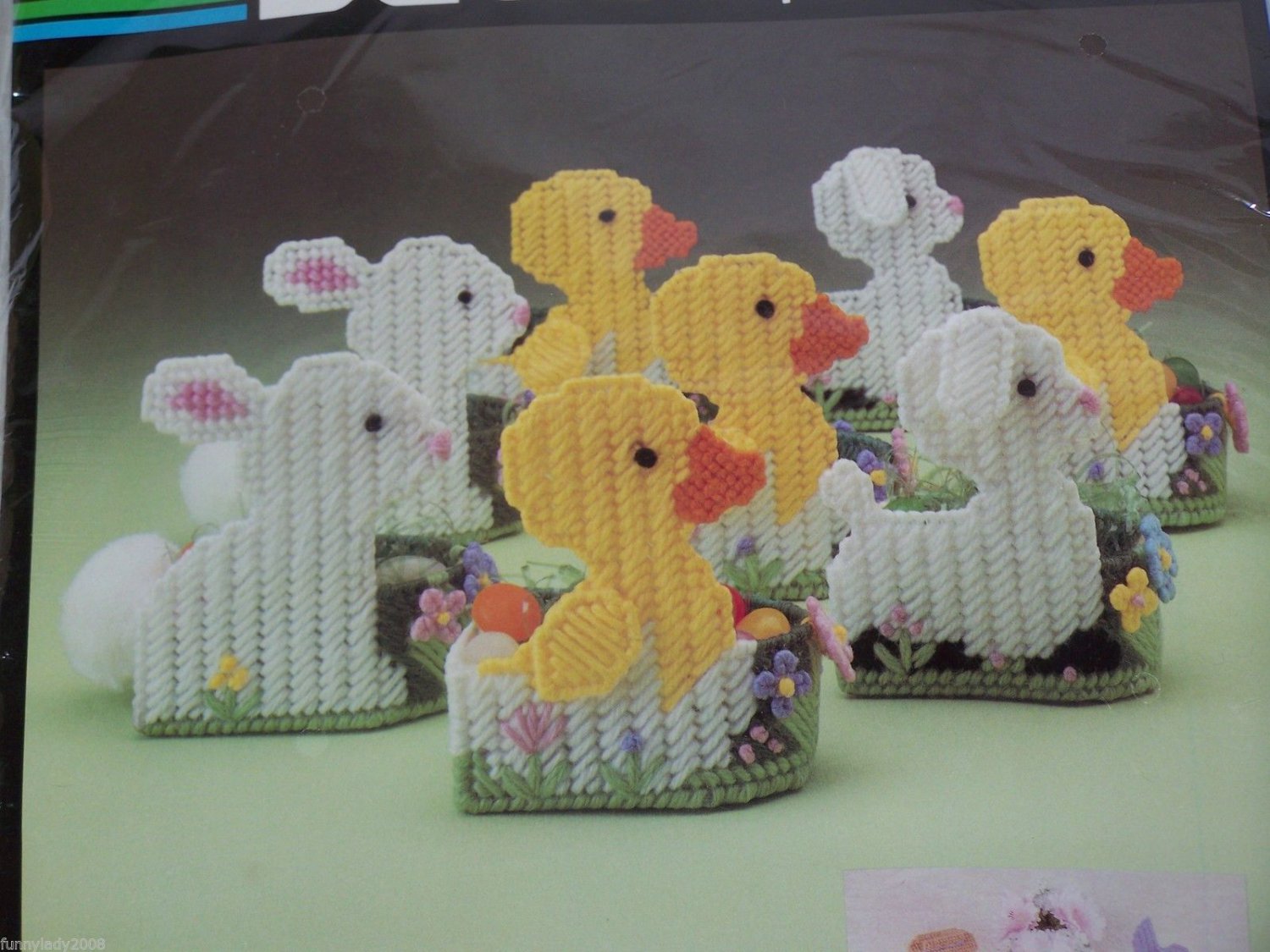 8 New Easter Bucilla Plastic Canvas Craft Kit Bunny Chick Lamb Candy 