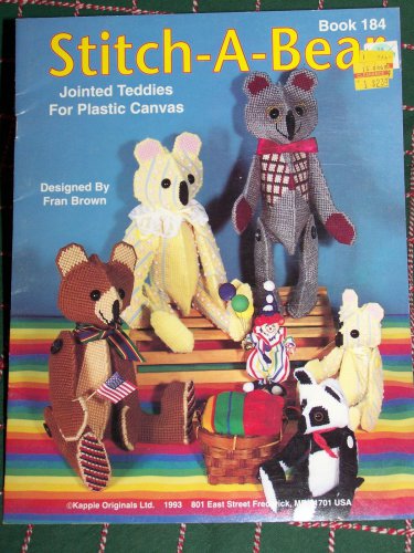 Plastic Canvas Patterns STITCH A BEAR Jointed Teddy Book 184 Baby Panda Toy