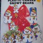 Vintage Plastic Canvas Patterns Winter Snowy Bears Ornaments Garland Wall Decor 108