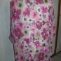 New Plus Size 24W Floral Easter Blouse Shirt w/ Sheer Overlay Attached Necklace Flowers