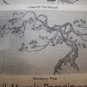 Vintage 80's U Bild Wall Art Painting Mural Pattern Monterey Pine Tree # 308