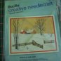 Vintage Bucilla Embroidery Cross Stitch Craft Kit Winter Twilight Snowy Winter Barn Ranch House 2395