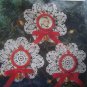 New Easy To Make Pre Made Doily Christmas Ornaments Kit Mini Photo Frames Bells 142