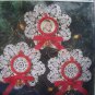 New Easy To Make Pre Made Doily Christmas Ornaments Kit Mini Photo Frames Bells 142
