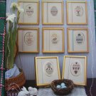 1980's Vintage Cross Stitch Embroidery Patterns Sampler Easter Eggs Ornaments