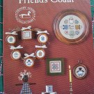Vintage 1980s Country Cross Stitch Embroidery Patterns Primitive Dolls Friends Count # 6