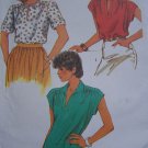 Misses Vintage Sewing Pattern Sz 12 Summer Pullover Tops Shirts Blouse 6367 Bust 34