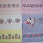 Prairie Schooler Cross Stitch Patterns Designer Series VINTAGE Pastel Borders Towels