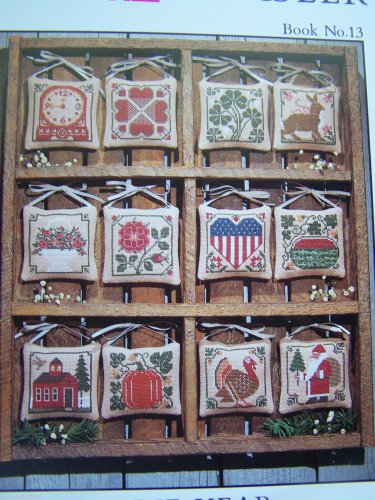 Rustic Prairie Schooler Cross Stitch Pattern A Prairie Year Book 13 Primitive Christmas Ornaments