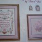 Vintage Cross Stitch Sampler Patterns Wedding Anniversary Keepsake Heirloom Everlasting Love 228