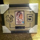 Joe DiMaggio Signed Framed Picturr W/COA And Hall Of Fame Plate 11x14