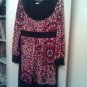 Maggie London long-sleeved pink and black dress, size 10