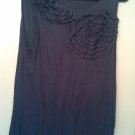 Designer History blue blouse with flower detail, size L