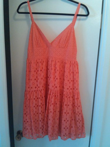 Double Zero coral eyelet dress, size L