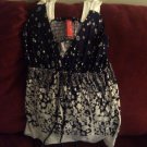Beautiful purple and ivory floral blouse, size M