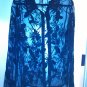 White Chocolate black mesh button blouse with embroidery, size L