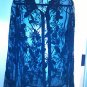 White Chocolate black mesh button blouse with embroidery, size L
