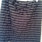 Studio M gray and black multi-tiered skirt, size L