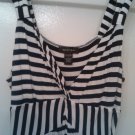 Spense black and white stiped maxi dress, size L