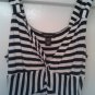 Spense black and white stiped maxi dress, size L