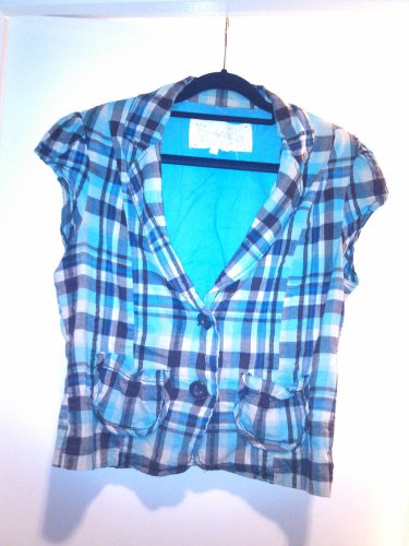 Ashley short-sleeved plaid jacket, size L