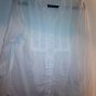 Love Squared ivory blouse with smocking, size L