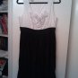 Maggie London black and white dress with eyelet bodice, size 12